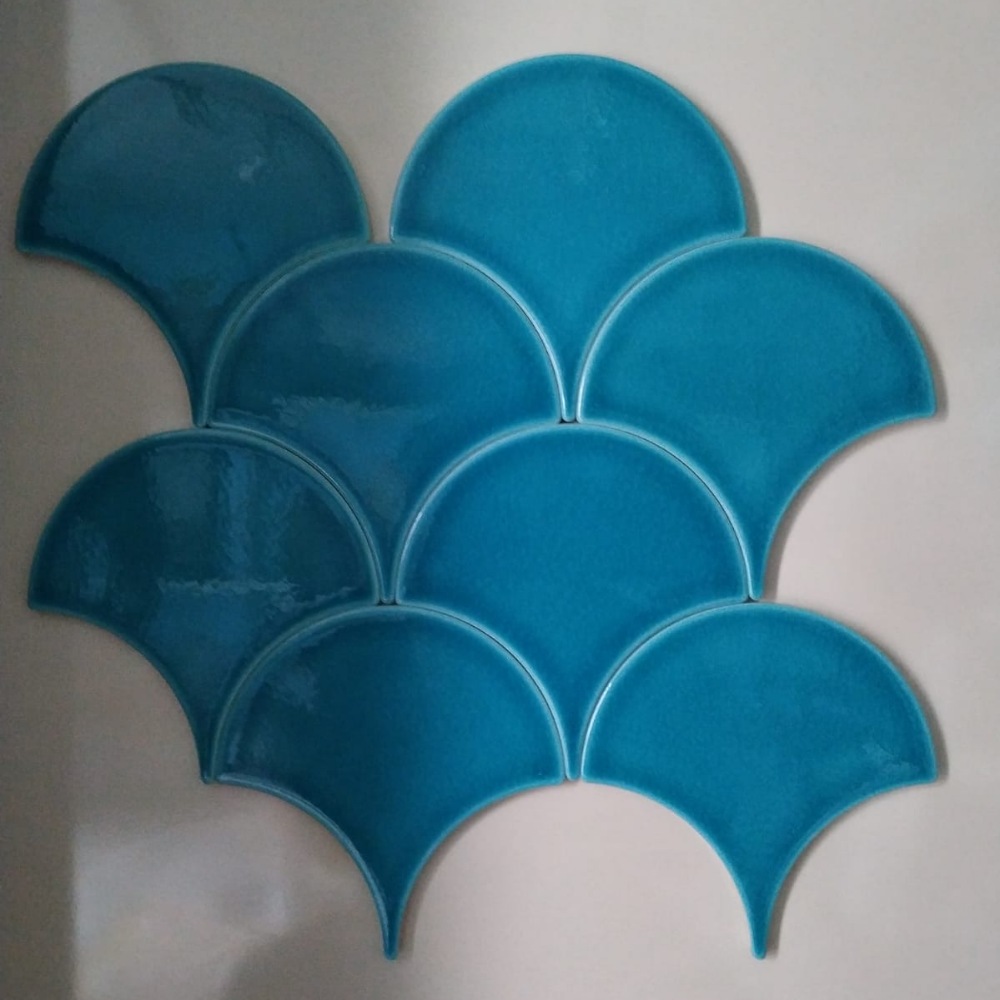 Turquoise Fish Scale Ceramic